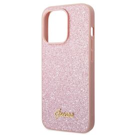 Guess GUHCP14XHGGSHP iPhone 14 Pro Max 6,7" r&Atilde;&sup3;&Aring;&frac14;owy/pink hard case Glitter Script - Apple Cases - Cases - Techbox