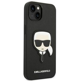 Karl Lagerfeld KLHCP14MSAPKHK iPhone 14 Plus 6,7" czarny/black hardcase Saffiano Karl`s Head Patch | Techbox