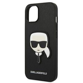 Karl Lagerfeld KLHCP14MSAPKHK iPhone 14 Plus 6,7" czarny/black hardcase Saffiano Karl`s Head Patch | Techbox