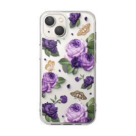 Ringke Fusion Design Armored Case Cover with Gel Frame for iPhone 14 Plus transparent (Purple rose) (FD637E29) - Apple Cases - Cases - Techbox