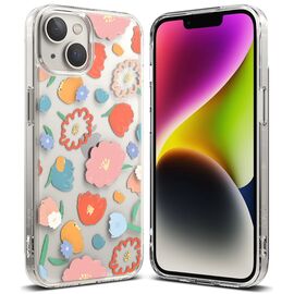 Ringke Fusion Design Armored Sleeve Cover with Gel Frame for iPhone 14 Plus transparent (Floral) (FD637E31) - Apple Cases - Cases - Techbox