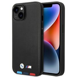 Case BMW BMHCP14M22PTDK iPhone 14 Plus 6.7 "black / black Leather Stamp Tricolor | Techbox