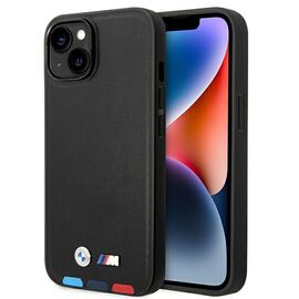 Case BMW BMHMP14M22PTDK iPhone 14 Plus 6.7 "black / black Leather Stamp Tricolor Magsafe | Techbox