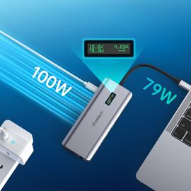 Choetech multifunctional HUB with display 12in1 USB-C to USB-C / USB-A / HDMI / VGA / AUX / SD / TF gray (HUB-M26) | Techbox