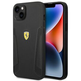 Ferrari FEHCP14MRBUK iPhone 14 Plus 6.7 "black / black hardcase Leather Stamp Sides - Apple Cases - Cases - Techbox