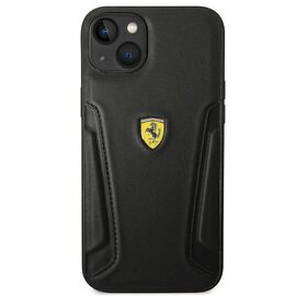 Ferrari FEHCP14MRBUK iPhone 14 Plus 6.7 "black / black hardcase Leather Stamp Sides - Apple Cases - Cases - Techbox