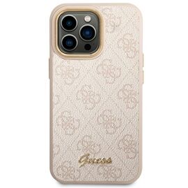 Guess 4G Vintage Gold Logo case for iPhone 14 Pro - pink - Uncategorized Cases (2) - Cases - Techbox