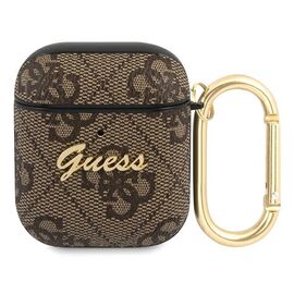 Guess GUA24GSMW AirPods cover brown / brown 4G Script Metal Collection | Techbox