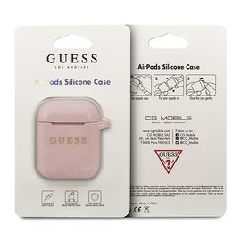 Guess GUACCSILGLLP AirPods cover light pink / pink Silicone Glitter - Smartphone Accessories - Cables & Accessories - Techbox
