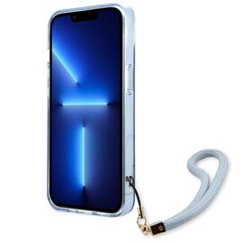Guess GUHCP13SHTSGSB iPhone 13 mini 5,4 "blue / blue hardcase Translucent Stap | Techbox