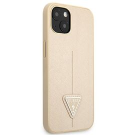 Guess GUHCP13SPSATLE iPhone 13 mini 5,4 "beige / beige hardcase SaffianoTriangle Logo | Techbox