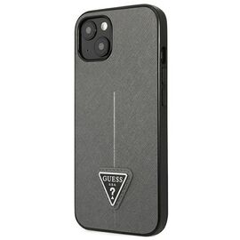 Guess GUHCP13SPSATLG iPhone 13 mini 5,4 "silver / silver hardcase SaffianoTriangle Logo | Techbox