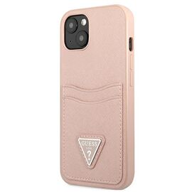 Guess GUHCP13SPSATPP iPhone 13 mini 5,4 "pink / pink hardcase SaffianoTriangle Logo Cardslot | Techbox