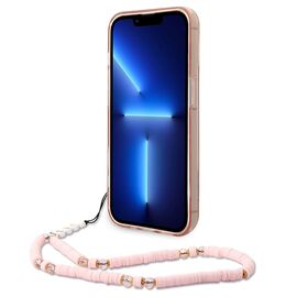 Guess GUHCP14LHGCOHP iPhone 14 Pro 6.1" pink/pink hardcase Translucent Pearl Strap - Apple Cases - Cases - Techbox