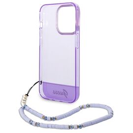 Guess GUHCP14LHGCOHU iPhone 14 Pro 6.1" purple/purple hardcase Translucent Pearl Strap - Apple Cases - Cases - Techbox
