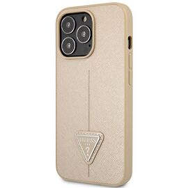 Guess GUHCP14LPSATLE iPhone 14 Pro 6,1" be&Aring;&frac14;owy/beige hardcase SaffianoTriangle Logo - Apple Cases - Cases - Techbox