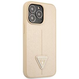 Guess GUHCP14LPSATLE iPhone 14 Pro 6,1" be&Aring;&frac14;owy/beige hardcase SaffianoTriangle Logo - Apple Cases - Cases - Techbox