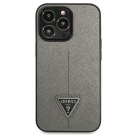 Guess GUHCP14LPSATLG iPhone 14 Pro 6,1" srebrny/silver hardcase SaffianoTriangle Logo - Apple Cases - Cases - Techbox