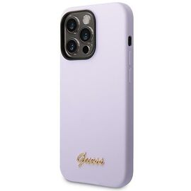 Guess GUHCP14LSLSMU iPhone 14 Pro 6.1" purple/purple hard case Silicone Vintage Gold Logo - Apple Cases - Cases - Techbox