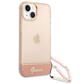 Guess GUHCP14MHGCOHP iPhone 14 Plus 6.7" pink/pink hardcase Translucent Pearl Strap - Apple Cases - Cases - Techbox