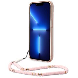 Guess GUHCP14MHGCOHP iPhone 14 Plus 6.7" pink/pink hardcase Translucent Pearl Strap - Apple Cases - Cases - Techbox