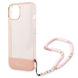Guess GUHCP14MHGCOHP iPhone 14 Plus 6.7" pink/pink hardcase Translucent Pearl Strap - Apple Cases - Cases - Techbox