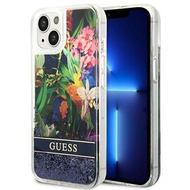 Guess GUHCP14MLFLSB iPhone 14 Plus 6.7 "blue / blue hardcase Flower Liquid Glitter | Techbox
