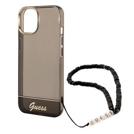 Guess GUHCP14SHGCOHK iPhone 14 6.1 "black / black hardcase Translucent Pearl Strap - Apple Cases - Cases - Techbox