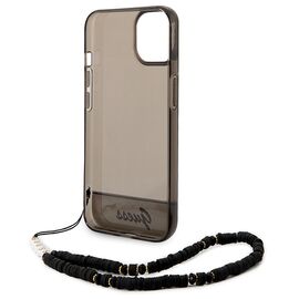 Guess GUHCP14SHGCOHK iPhone 14 6.1 "black / black hardcase Translucent Pearl Strap - Apple Cases - Cases - Techbox