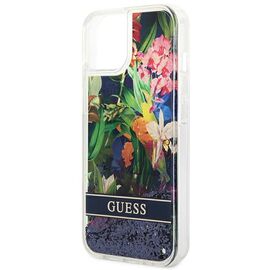 Guess GUHCP14SLFLSB iPhone 14 6.1 "blue / blue hardcase Flower Liquid Glitter | Techbox