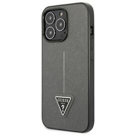 Guess GUHCP14XPSATLG iPhone 14 Pro Max 6.7 "silver / silver hardcase SaffianoTriangle Logo - Apple Cases - Cases - Techbox
