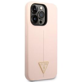Guess GUHCP14XSLTGP iPhone 14 Pro Max 6.7" pink/pink hardcase Silicone Triangle - Apple Cases - Cases - Techbox