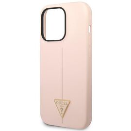 Guess GUHCP14XSLTGP iPhone 14 Pro Max 6.7" pink/pink hardcase Silicone Triangle - Apple Cases - Cases - Techbox