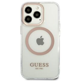 Guess GUHMP13XHTRMD iPhone 13 Pro Max 6.7 "gold / gold hard case Metal Outline Magsafe - Apple Cases - Cases - Techbox