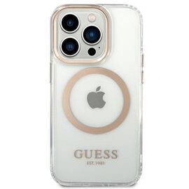 Guess GUHMP14LHTRMD iPhone 14 Pro 6.1 "gold / gold hard case Metal Outline Magsafe - Apple Cases - Cases - Techbox