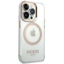 Guess GUHMP14LHTRMD iPhone 14 Pro 6.1 "gold / gold hard case Metal Outline Magsafe - Apple Cases - Cases - Techbox