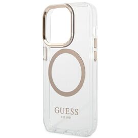 Guess GUHMP14LHTRMD iPhone 14 Pro 6.1 "gold / gold hard case Metal Outline Magsafe - Apple Cases - Cases - Techbox