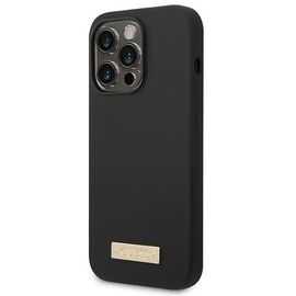 Guess GUHMP14LSBPLK iPhone 14 Pro 6.1" black/black hard case Silicone Logo Plate MagSafe - Apple Cases - Cases - Techbox
