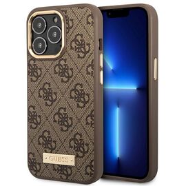 Guess GUHMP14LU4GPRW iPhone 14 Pro 6.1 "brown / brown hard case 4G Logo Plate MagSafe - Apple Cases - Cases - Techbox