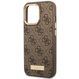 Guess GUHMP14LU4GPRW iPhone 14 Pro 6.1 "brown / brown hard case 4G Logo Plate MagSafe - Apple Cases - Cases - Techbox