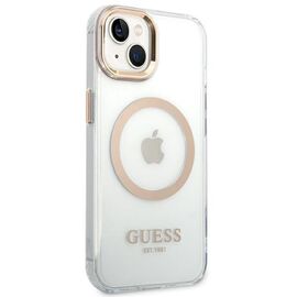 Guess GUHMP14MHTRMD iPhone 14 Plus 6,7" z&Aring;&sbquo;oty/gold hard case Metal Outline Magsafe - Apple Cases - Cases - Techbox