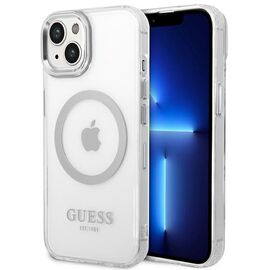 Guess GUHMP14MHTRMS iPhone 14 Plus 6.7" silver/silver hard case Metal Outline Magsafe - Apple Cases - Cases - Techbox