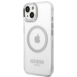 Guess GUHMP14MHTRMS iPhone 14 Plus 6.7" silver/silver hard case Metal Outline Magsafe - Apple Cases - Cases - Techbox