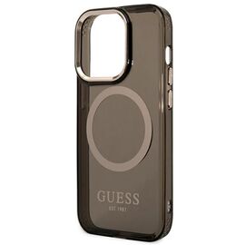 Guess GUHMP14XHTCMK iPhone 14 Pro Max 6.7" black/black hard case Gold Outline Translucent MagSafe - Apple Cases - Cases - Techbox