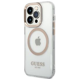 Guess GUHMP14XHTRMD iPhone 14 Pro Max 6.7 "gold / gold hard case Metal Outline Magsafe - Apple Cases - Cases - Techbox