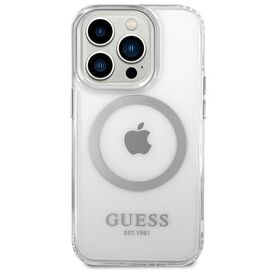 Guess GUHMP14XHTRMS iPhone 14 Pro Max 6.7" silver/silver hard case Metal Outline Magsafe - Apple Cases - Cases - Techbox