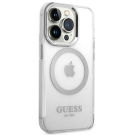 Guess GUHMP14XHTRMS iPhone 14 Pro Max 6.7" silver/silver hard case Metal Outline Magsafe - Apple Cases - Cases - Techbox