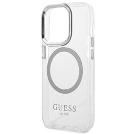 Guess GUHMP14XHTRMS iPhone 14 Pro Max 6.7" silver/silver hard case Metal Outline Magsafe - Apple Cases - Cases - Techbox