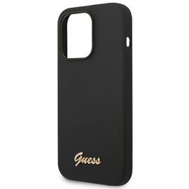 Guess Silicone Vintage Gold Logo iPhone 14 Pro Case - Black - Uncategorized Cases (2) - Cases - Techbox