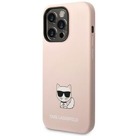 Karl Lagerfeld KLHCP14LSLCTPI iPhone 14 Pro 6.1 "hardcase light pink / light pink Silicone Choupette Body - Apple Cases - Cases - Techbox